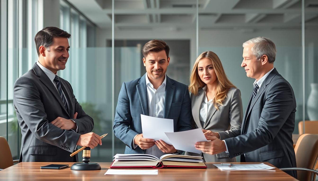 Senior legal team and family support